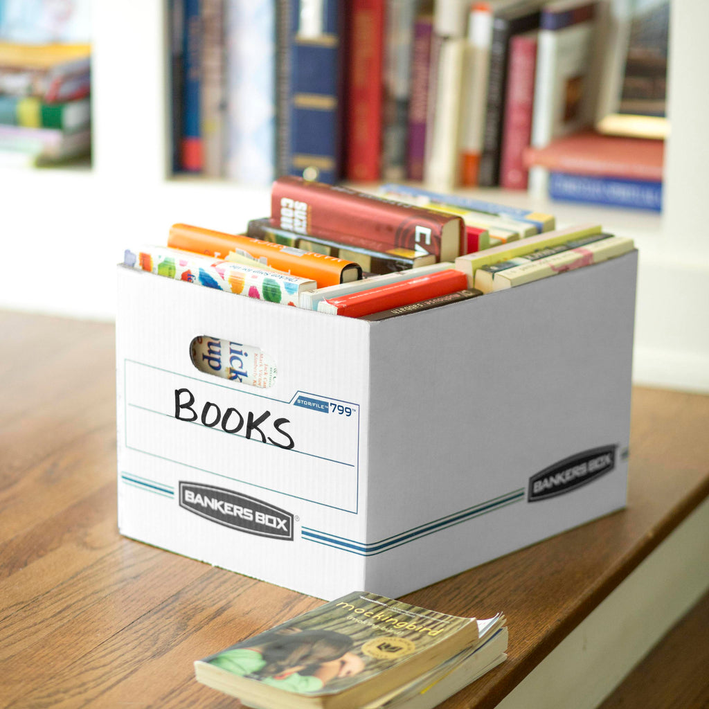 10 Count Stor/File Storage Box with Lift-Off Lid, Letter/Legal, 12" x 10" x 15", White