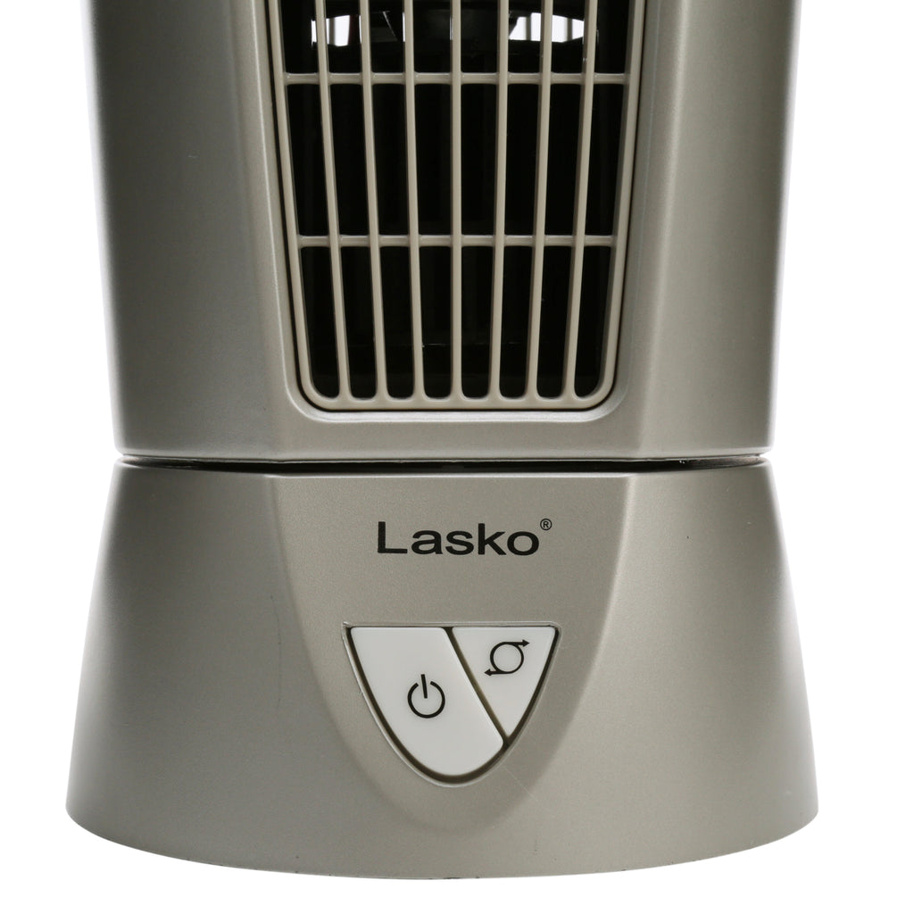 14" Platinum Desktop Wind Tower 3-Speed Oscillating Table Fan, Gray