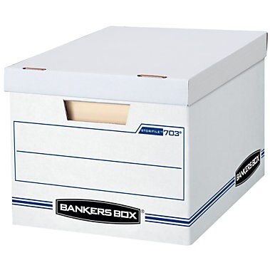 10 Count Stor/File Storage Box with Lift-Off Lid, Letter/Legal, 12" x 10" x 15", White