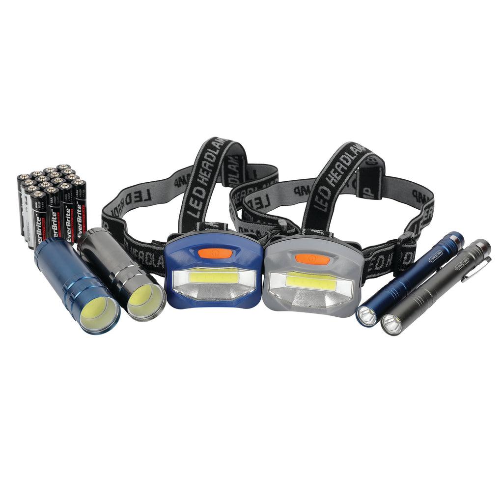 6-Piece LED Flashlight & Penlight & Headlamp Combo