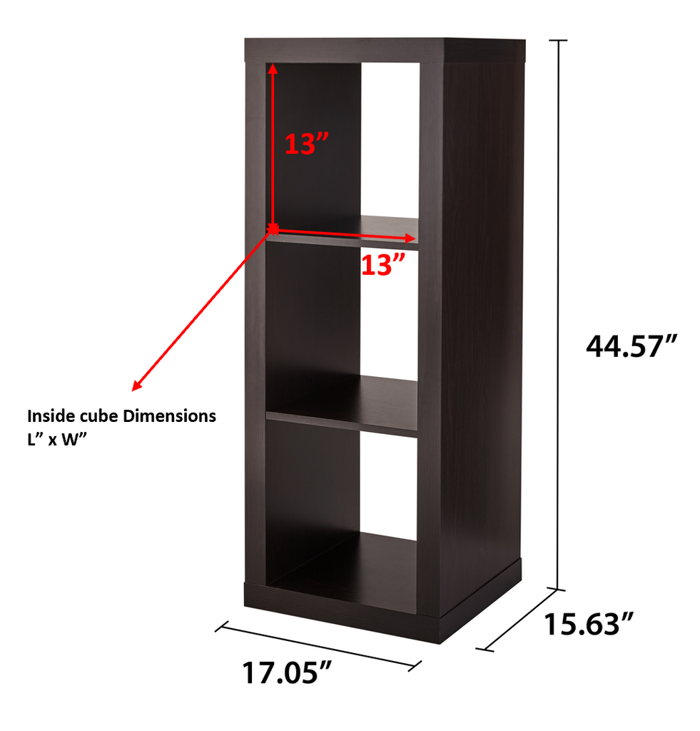 3-Cube Storage Organizer, Espresso