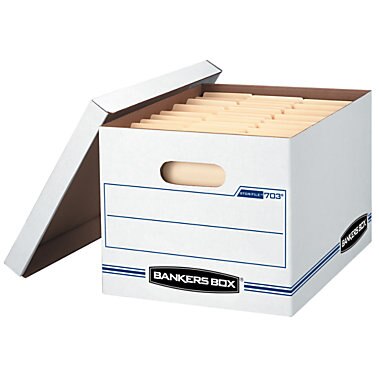 10 Count Stor/File Storage Box with Lift-Off Lid, Letter/Legal, 12" x 10" x 15", White